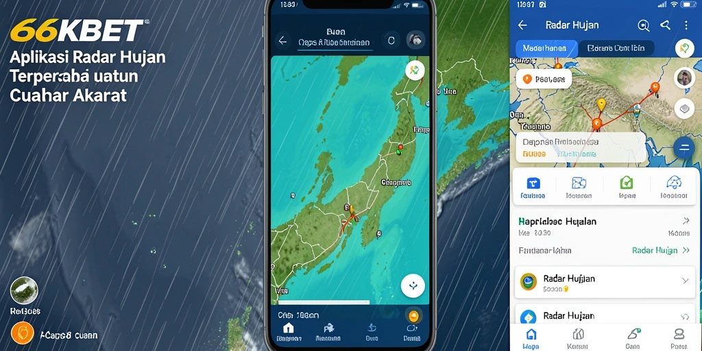 Tampilan antarmuka Radar Hujan 66KBET yang informatif dan menarik.
