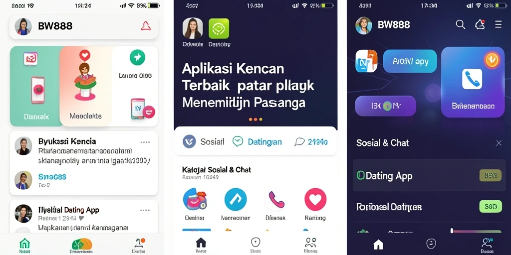 Tampilan antarmuka BW888 yang menarik dan user-friendly.