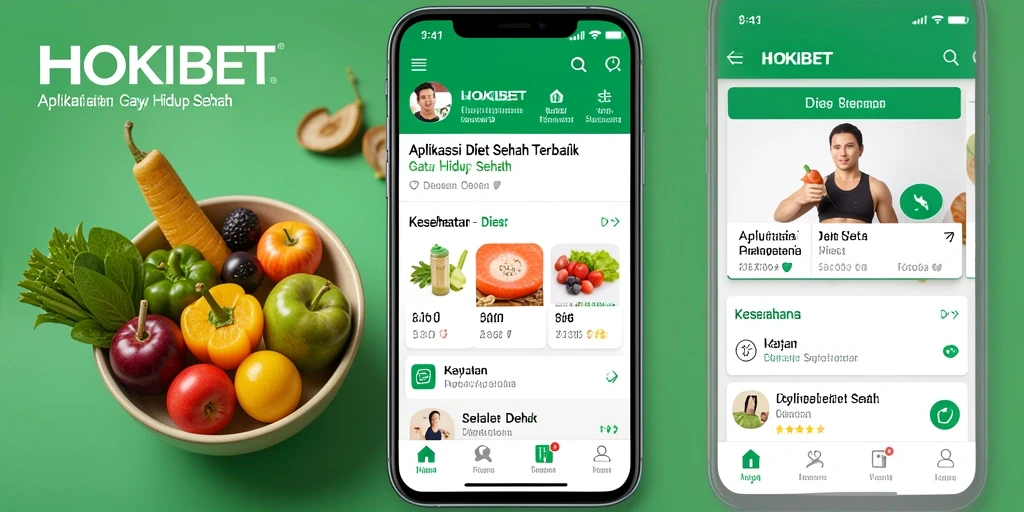 Antarmuka aplikasi HOKIBET untuk Diet Sehat yang menarik.
