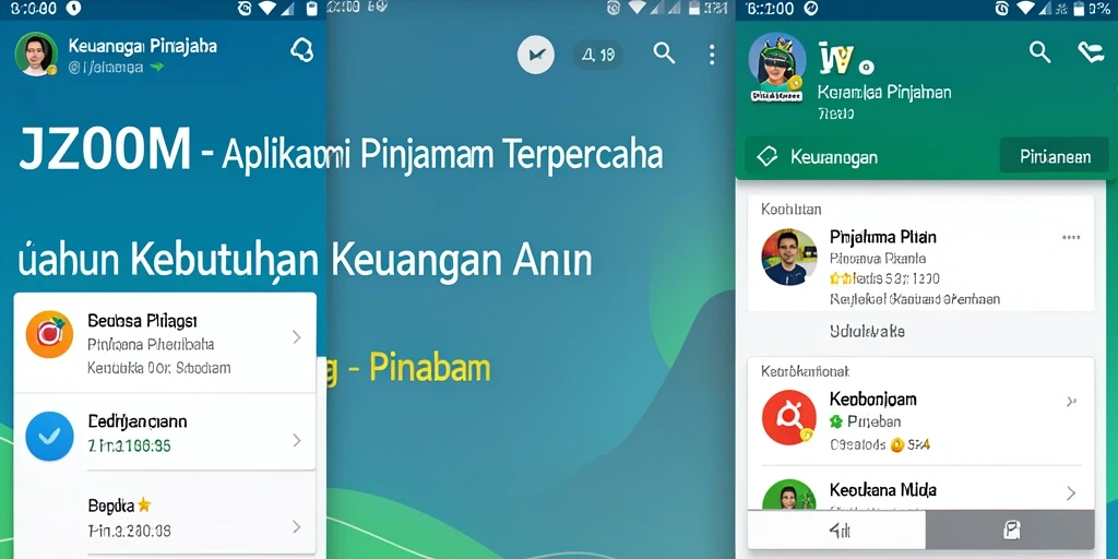 Antarmuka aplikasi J200M yang intuitif dan mudah digunakan.