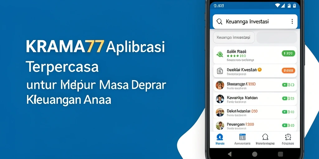 Tampilan antarmuka utama aplikasi KRAMAT77 untuk investasi yang mudah dan intuitif.