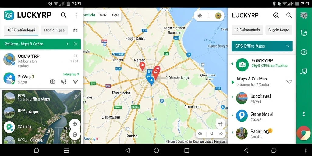 Antarmuka LUCKYRP yang memudahkan navigasi offline.