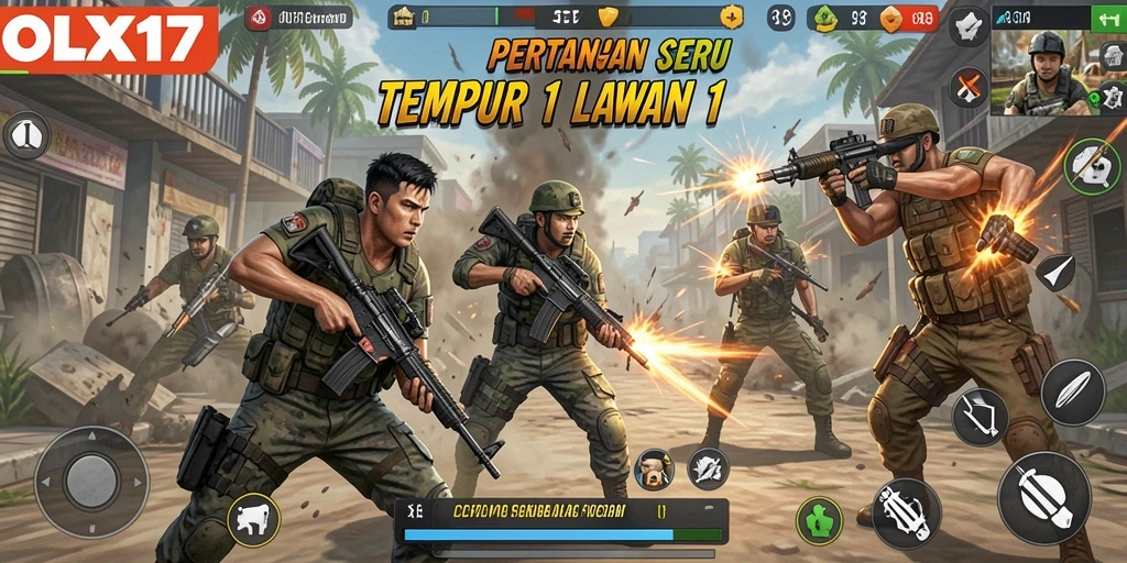 Antarmuka menarik untuk pertarungan 1 lawan 1 di OLX17.