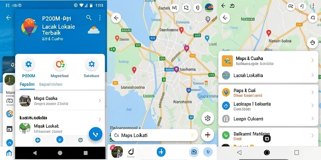 Tampilan antarmuka pengguna P200M yang intuitif untuk lacak lokasi.