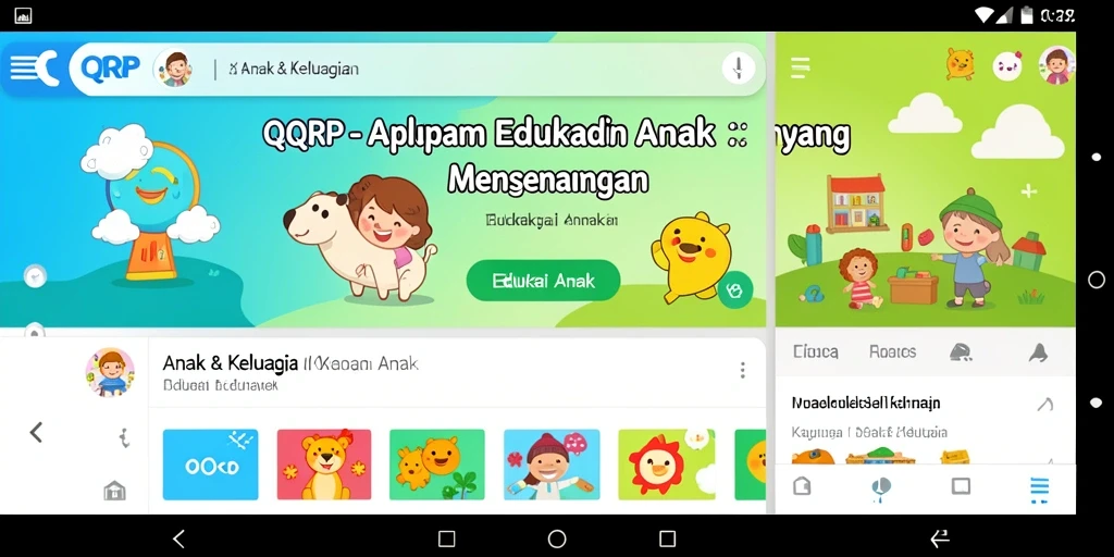 Antarmuka QQRP yang menarik dan edukatif untuk anak-anak.