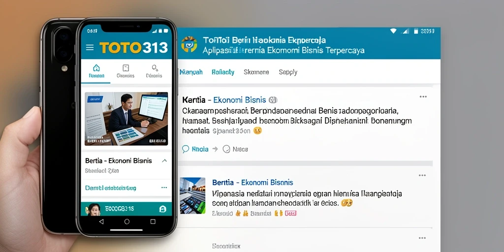 Tampilan antarmuka TOTO313 dengan berbagai berita ekonomi dan bisnis.