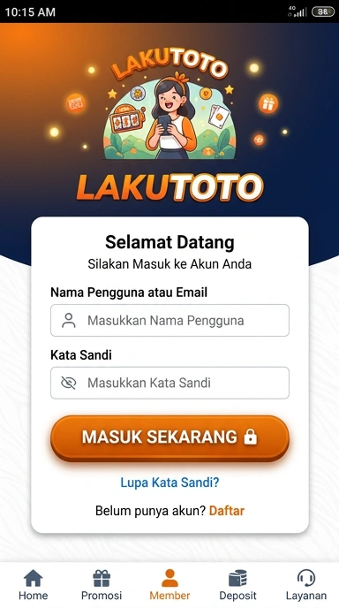 Masuk Akun Lakutoto di Android dengan Mudah